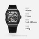 
Bugatti (BONEST GATTI) watch men's mechanical watch fully automatic hollow German luminous waterproof 2023 wine barrel men's watch gives boyfriend gifts Abyss Black BG9901-A4