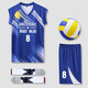 Saintsyno Neue professionelle Volleyball-Uniform für Männer und Frauen benutzerdefinierter Sommer Schnelltrocknen atmungsaktives Volleyball-Jersey-Wettbewerbsteam Uniform Druck 844-Men-White [Customized Reference Rendering] L