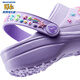 Skechers斯凯奇商场同款女童休闲一脚蹬洞洞鞋夏季新款闪灯凉拖鞋308406L 薰衣草色/多彩色/LVMT 33.5