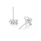 Mengjinyuan platinum earrings PT950 platinum four-leaf clover earrings hollow earrings birthday gift for women about 1.55g