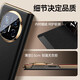 Qiali [Lens all-inclusive | Magnetic viewing window] suitable for Huawei matex6 mobile phone case flip cover collector's version X6 protective case anti-fall smart leather ultra-thin business style leather case Lens all-inclusive | Alloy rotating bracket [Golden black]