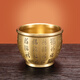 Xuanyuan Pavilion Brass Crown Pot Ornaments Copper Cylinder Baifu Cylinder Brass Rice Cylinder Piggy Cells Handicrafts Opening and Relocation Gifts One-Carol Gold [Baifu Case] ​​Medium