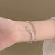 Pulsera de loto de bambú El nuevo brazalete chino 2025 Ins Ping y Heritancia Simple Butterfly Titanium Steel Anklet Lotus Pulsera