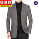 Hengyuanxiang wool wool suit jacket for men 2025 new middle-aged men's casual casual daddy casual suit versatile new product gray 180/XL