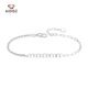 Aido Diamond Platinum Small Sugar Cube Bracelet Women's PT950 Platinum Broken Gold Bundy Beads Transfer Beads Gift for Girlfriend Full Cross Chain 3.7-3.9 Grams