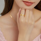 
Zhou Shengsheng Gold Ring Amore Full Gold Opening Ring Women's Style Proposal 78036R Priced at 3.55g