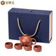Gold inlaid jade purple clay pot Kung Fu tea tea set drinking teapot cup Yixing handmade ceramic complete set for home use Xi Shi set