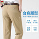 Woodpecker pure cotton casual pants for men in summer thin breathable business casual long pants middle-aged dad straight mid-high waist men's pants 801 light gray [single-strip] 33 (130-150Jin [Jin equals 0.5 kg])
