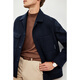 Sept veste de veste de loup masculine nouvelle laine de revers décontractée douce confortable commut polyvalent haut de gamme 101 (naru bleu) m 165 / 84a