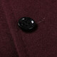 Hongdu new wool coat mid-length buckle fashionable slim suit collar daddy suit 100 wool men's jacket Burgundy EN1277-3 S 165/84A