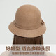 SOMUBAY Fisherman Hat Women's Autumn and Winter Wool Warm Hat Women's Casual Top Hat Fashion Versatile Retro Basin Hat Mixed Camel Default
