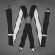 Allfond 3.5 Men's strap clipper suit West trousers Men's strap adult pants hanging trousers band of non -skid strap black base checkered diamond