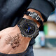 Lu Shizhe Watch Men's Trendy Fashion Junior High School Élèves de Sports Outdoor Electronic Watch imperméable Adolescent lumineux Military Watch 739 Black Bleu