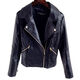 Yomei plus velvet thickened new pu small leather jacket for women for women 2021 spring and autumn clothing Korean version slim fit motorcycle leather aunt black L