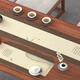 Jinli Large plate tea table waterproof table mat new Chinese leather tea mat Zen style tea table cloth Chinese style long tea table mat tea cloth 7371 picturesque mountains and rivers 20*40CM-4 pieces