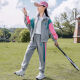 
Disney brand children's clothing girls internet celebrity sports suit autumn clothes new style mid-large children's fashionable sweatshirt girls spring and autumn two-piece set BQ1389 gray 130