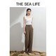 Die Sea Life Damen -Freizeithose Ouhai Yisheng Tee Straight Hosen Frauen Herbst und Winter Freizeithose A12027 Tee m