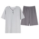 Modal Pajamas Men's 2025 Summer Nuevo algodón Simple Light Luxury Solid Sentón se puede usar fuera de ropa para el hogar ZY9764 Men-4xl
