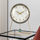 Hense creative shell clock European style desktop clock living room office light luxury quartz clock HD56 shell plate