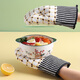 Baijie anti-scalding gloves, insulation cotton gloves, microwave oven baking tool gloves, checkered baking gloves 2 pack