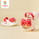 Deer Mili baby hole shoes girl summer 1-3 years old 2 home eva baby anti-slip soft bottom new children's slippers strawberry red inner length 15cm