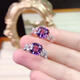 Amethyst Ring Quadrat 8mm Ring lila Edelstein Ring Frauen SN4859 Ring Roségold Leben