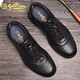 Goldlion Men's Shoes New Autumn and Winter Business Casual Leather Shoes Trendy Sports Shoes Genuine Leather Comfort Air Cushion Soft Surface Light Sole Men's Shoes Black Regular Style 40