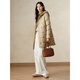 Jiuzi Annako Down Enjoy Casual Simple Light Warm White Duck Down Mid-Length Down Women's Winter Khaki M