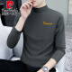 皮尔卡丹（pierre cardin）秋冬半高领打底衫男士长袖T恤纯棉秋衣百搭加绒简约加厚保暖内衣 黑色 YP-C6187 加绒 M