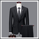 Pierre Cardin no-iron anti-wrinkle suit suit for men, wedding, groom, wedding, business formal wear, high-end suit, tailored dress for gentleman, black suit + trousers L