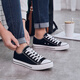 Huili Warrior canvas shoes for men and women shoes low top classic couple trendy casual white shoes for women shoes for men WXY391 black 40