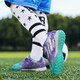 Feelaces zapatos de fútbol para niños uñas rotas para hombres y mujeres Falcon Messi zapatillas de entrenamiento para estudiantes para niños Tf zapatillas de hierba artificial 6195 menta verde verde roto 34 [calcetines + bolsa de bolas + placa de guardia]
