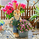 Yi Mingyuan Garden Decoration Courtyard Floor-standing Simulation Cartoon Rabbit Ornament Living Room Balcony Creative Arrangement Animal Sculpture Combination 2