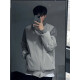Digada bomber jacket men's spring and autumn new cleanfit jacket trendy high street American style street baseball jacket CLBFS-JK901 gray XL [size is too large, it is recommended to take a smaller size]