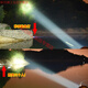 
Customized 9900W headlight strong light charging super bright head-mounted LED lithium battery yellow light night fishing hernia 3000m searchlight lamp power display induction four lithium battery quad core P100