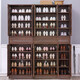 JIAYI shoe cabinet solid wood home door large capacity simple modern entrance cabinet balcony storage cabinet American high cabinet six doors walnut color