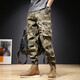 XCFEHT AMERICAN Retro Salopets pour hommes Pantalon de camouflage droit desserres pour hommes Pantalon décontracté pour l'automne et l'hiver Petits pieds pantalons harem 679 Gray 28