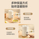 SUNCHANCE British mini porridge cooker, multi-functional electric stew pot, bird's nest stew pot, mini bb pot, food porridge, ceramic health casserole, small electric stew pot, baby food supplement pot, white reservation model 0.8L