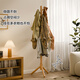 Jiayi clothes hanger floor-standing coat rack bedroom solid wood clothes hanger vertical clothes drying rack office clothes rack