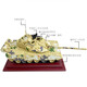 Bebaked День Детского Дня подарок 1: 40/32/30 сплав 99a Main Battle Model Model Alloy 99 Tank Fighting Tank 1:24 Desert Type 15 Tank-Jin Box