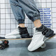 Mvpboy Sportschuhe für Männer Herbst und Winter lässige Männerschuhe Ins super heiß atmungsaktive Männer dicke Lösungsschuhe für Männer für Männer für Männer Q722 Weiß und Schwarz [Gaobang Style] 39
