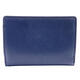 MICHAEL KORS luxury fashion brand women's wallet blue embossed leather short MK metal logo 32T8GF6D6T-436 pic os