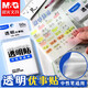 Morgendlich leichte klebrige Noten transparent klebrige Notizen Key Marke Haustier wasserdichte Sticky Notes Paper Sticker n-mal Aufkleber Handbuch Account Index Aufkleber können Notizen und Memos unterreißen und sie kleben und sie hochwertige YS-653 große Größe [transparente Aufkleber] 5 Bücher halten