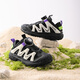 Zapatillas de zapatillas para niños zuoxi boys 2025 nuevo botón de malla funcional transpirable stream rastreando zapatos negros 31