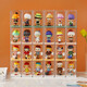 KAMAN Blind Box Storage Display Rack Transparent Dustproof Jar Bubble Mart Doll Doll Storage Box White 6 Pack Free of Glue