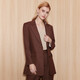 EITIE Temperament Retro Crisp Straight Casual Woolen Small Suit Autumn New Short Jacket Women's 7103814 Chocolate 89 L 165