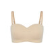 Ubras strapless big breast underwear for women, invisible, seamless tube top, no rims, anti-exposure, thin breasts, non-slip, nude skin tone - fixed cup S