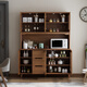 Rayle Chinese Ligne de plateau en bois massif Thé et armoire à vin moderne armoire de rangement de cuisine simple moderne Room de maison contre le mur DJ5012 combinaison 120 * 40 * 200cm