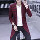 Wanpai Mo spring and autumn mid-length sweater men's cardigan jacket slim sweater top autumn sweater trendy men's clothing K20 black 3XL 145-160Jin [Jin equals 0.5 kg] wear