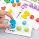 
Beimuhui (beimuhui) Children's digital toys Montessorius early education beads puzzle math enlightenment teaching aids quantity and color matching Activity time Digital enlightenment cognitive board + 56 round beads + clip chopsticks